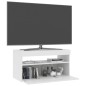 vidaXL Mueble de TV con luces LED blanco 75x35x40 cm