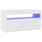 vidaXL Mueble de TV con luces LED blanco 75x35x40 cm