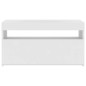 vidaXL Mueble de TV con luces LED blanco 75x35x40 cm