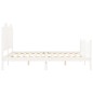 vidaXL Estructura de cama con cabecero madera maciza blanco 160x200 cm vidaXL Estructura de cama con cabecero madera maciza blanco 160x200 cm