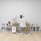 vidaXL Muebles TV 4 uds madera contrachapada blanco brillo 37x35x37 cm
