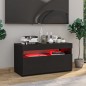 vidaXL Mueble de TV con luces LED negro 75x35x40 cm vidaXL Mueble de TV con luces LED negro 75x35x40 cm