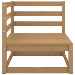 vidaXL Set de muebles de jardín 2 pzas cojines madera pino marrón miel