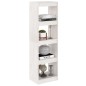 vidaXL Estantería/divisor de espacios pino macizo blanco 40x30x135,5cm vidaXL Estantería/divisor de espacios pino macizo blanco 40x30x135,5cm