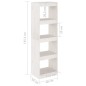 vidaXL Estantería/divisor de espacios pino macizo blanco 40x30x135,5cm vidaXL Estantería/divisor de espacios pino macizo blanco 40x30x135,5cm