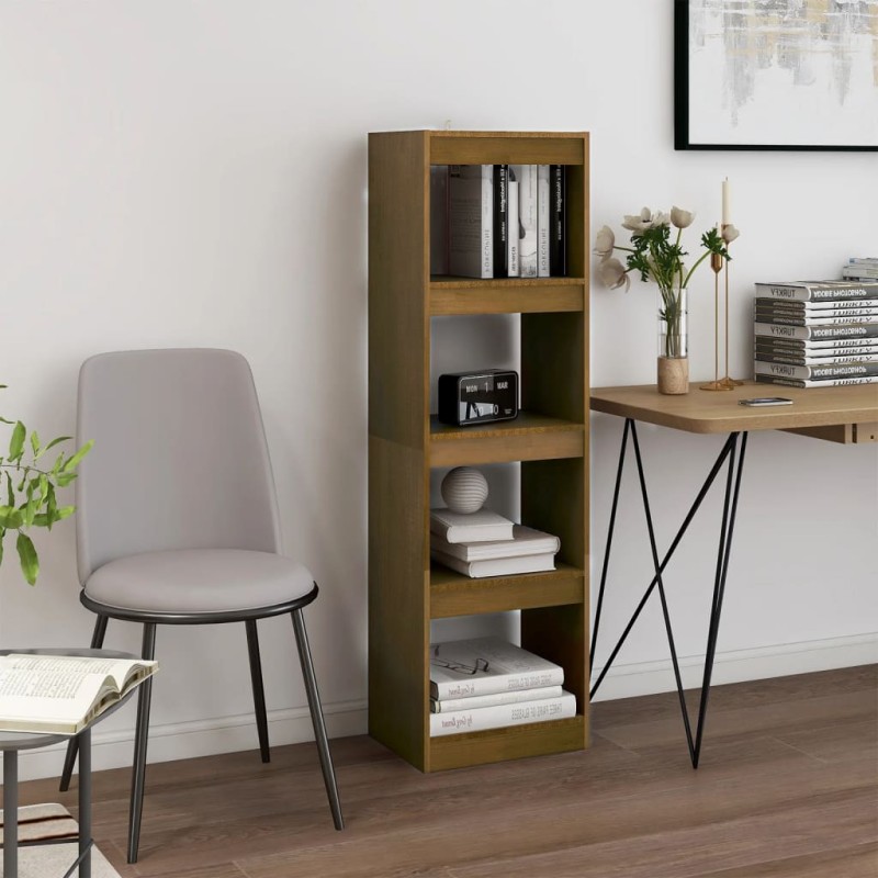 vidaXL Estantería/divisor de espacios pino macizo miel 40x30x135,5cm vidaXL Estantería/divisor de espacios pino macizo miel 40x30x135,5cm