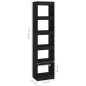 vidaXL Estantería/divisor de espacios pino negro 40x30x167,5 cm