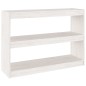 vidaXL Estantería/divisor de espacios madera pino blanco 100x30x71,5 cm vidaXL Estantería/divisor de espacios madera pino blanco 100x30x71,5 cm