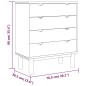 vidaXL Cajonera OTTA madera maciza pino marrón y blanco 76,5x39,5x90cm vidaXL Cajonera OTTA madera maciza pino marrón y blanco 76,5x39,5x90cm