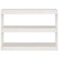 vidaXL Estantería/divisor de espacios madera pino blanco 100x30x71,5 cm vidaXL Estantería/divisor de espacios madera pino blanco 100x30x71,5 cm