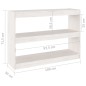 vidaXL Estantería/divisor de espacios madera pino blanco 100x30x71,5 cm vidaXL Estantería/divisor de espacios madera pino blanco 100x30x71,5 cm