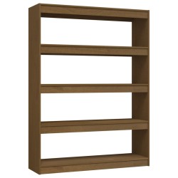 vidaXL Estantería divisor de espacios pino marrón miel 100x30x135,5cm