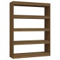 vidaXL Estantería divisor de espacios pino marrón miel 100x30x135,5cm vidaXL Estantería divisor de espacios pino marrón miel 100x30x135,5cm