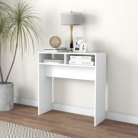 vidaXL Mesa consola madera de ingeniería blanco 78x30x80 cm