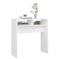 vidaXL Mesa consola madera de ingeniería blanco 78x30x80 cm vidaXL Mesa consola madera de ingeniería blanco 78x30x80 cm