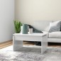vidaXL Mesa de centro madera contrachapada blanco 68x50x38 cm vidaXL Mesa de centro madera contrachapada blanco 68x50x38 cm