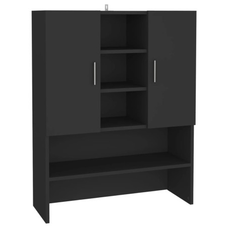 vidaXL Armario de lavadora negro 70,5x25,5x90 cm