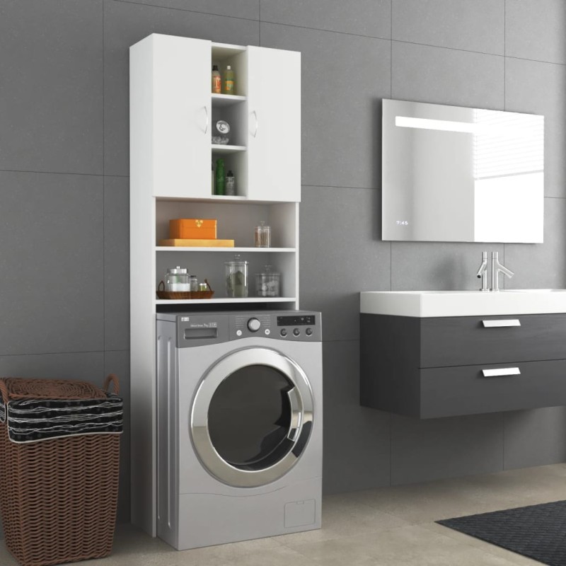 vidaXL Armario de lavadora blanco 64x25,5x190 cm