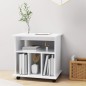 vidaXL Armario con ruedas madera contrachapada blanco 60x45x60 cm vidaXL Armario con ruedas madera contrachapada blanco 60x45x60 cm
