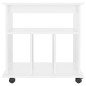 vidaXL Armario con ruedas madera contrachapada blanco 60x45x60 cm vidaXL Armario con ruedas madera contrachapada blanco 60x45x60 cm