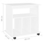 vidaXL Armario con ruedas madera contrachapada blanco 60x45x60 cm vidaXL Armario con ruedas madera contrachapada blanco 60x45x60 cm