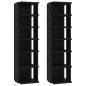 vidaXL Muebles zapateros 2 uds negro 27,5x27x102 cm vidaXL Muebles zapateros 2 uds negro 27,5x27x102 cm
