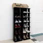 vidaXL Muebles zapateros 2 uds negro 27,5x27x102 cm vidaXL Muebles zapateros 2 uds negro 27,5x27x102 cm