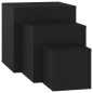 vidaXL Mesitas auxiliares 3 uds madera contrachapada negro vidaXL Mesitas auxiliares 3 uds madera contrachapada negro