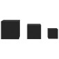 vidaXL Mesitas auxiliares 3 uds madera contrachapada negro vidaXL Mesitas auxiliares 3 uds madera contrachapada negro
