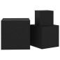vidaXL Mesitas auxiliares 3 uds madera contrachapada negro vidaXL Mesitas auxiliares 3 uds madera contrachapada negro