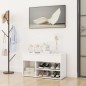 vidaXL Banco zapatero de madera contrachapada blanco 80x30x45 cm vidaXL Banco zapatero de madera contrachapada blanco 80x30x45 cm
