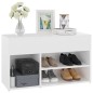 vidaXL Banco zapatero de madera contrachapada blanco 80x30x45 cm vidaXL Banco zapatero de madera contrachapada blanco 80x30x45 cm