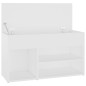vidaXL Banco zapatero de madera contrachapada blanco 80x30x45 cm vidaXL Banco zapatero de madera contrachapada blanco 80x30x45 cm