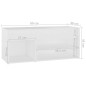 vidaXL Banco zapatero de madera contrachapada blanco 80x30x45 cm vidaXL Banco zapatero de madera contrachapada blanco 80x30x45 cm