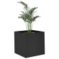 vidaXL Jardinera de madera contrachapada negra 40x40x40 cm vidaXL Jardinera de madera contrachapada negra 40x40x40 cm