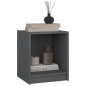 vidaXL Mesita de noche madera maciza de pino gris 35,5x33,5x41,5 cm vidaXL Mesita de noche madera maciza de pino gris 35,5x33,5x41,5 cm