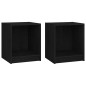 vidaXL Mesita de noche 2 uds madera de pino negro 35,5x33,5x41,5 cm vidaXL Mesita de noche 2 uds madera de pino negro 35,5x33,5x41,5 cm