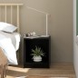 vidaXL Mesita de noche 2 uds madera de pino negro 35,5x33,5x41,5 cm vidaXL Mesita de noche 2 uds madera de pino negro 35,5x33,5x41,5 cm