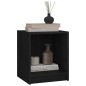 vidaXL Mesita de noche 2 uds madera de pino negro 35,5x33,5x41,5 cm vidaXL Mesita de noche 2 uds madera de pino negro 35,5x33,5x41,5 cm