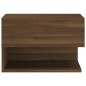 vidaXL Mesita de noche de pared marrón roble vidaXL Mesita de noche de pared marrón roble
