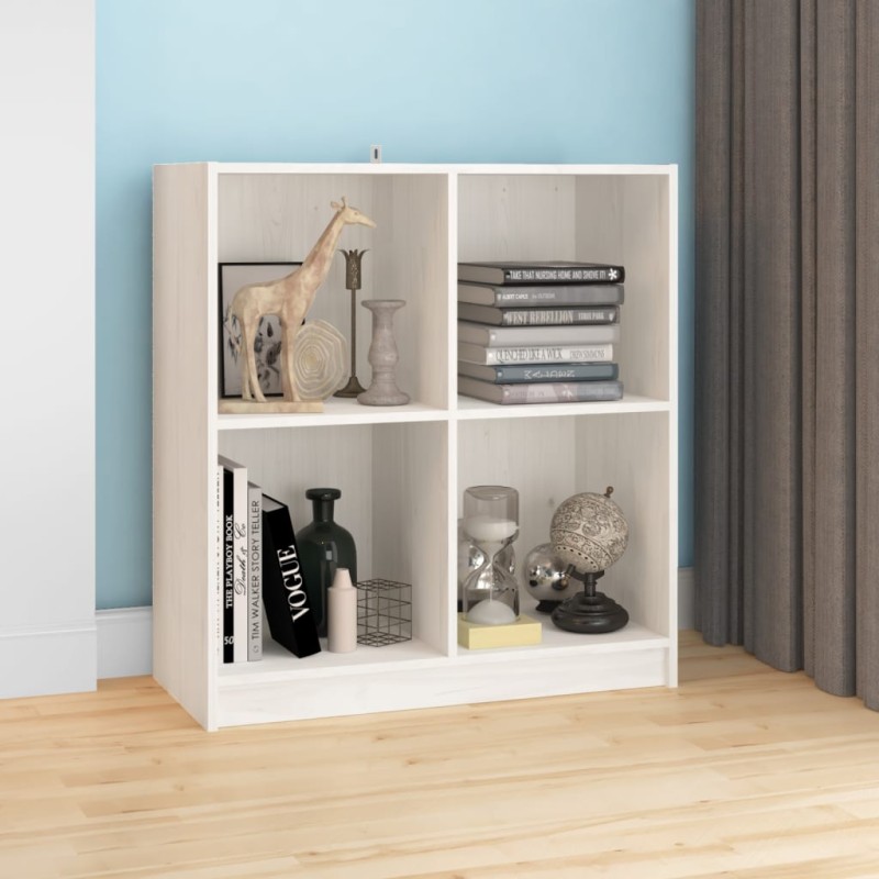 vidaXL Aparador madera maciza de pino blanco 70x33x76 cm vidaXL Aparador madera maciza de pino blanco 70x33x76 cm