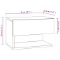 vidaXL Mesita de noche de pared marrón roble vidaXL Mesita de noche de pared marrón roble