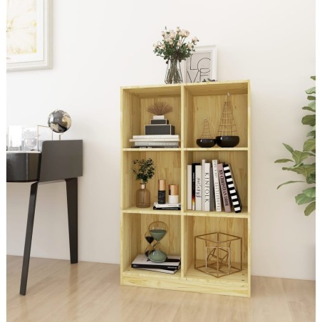 vidaXL Estantería de madera maciza de pino 70x33x110 cm