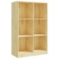 vidaXL Estantería de madera maciza de pino 70x33x110 cm vidaXL Estantería de madera maciza de pino 70x33x110 cm