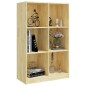 vidaXL Estantería de madera maciza de pino 70x33x110 cm vidaXL Estantería de madera maciza de pino 70x33x110 cm
