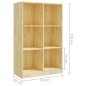 vidaXL Estantería de madera maciza de pino 70x33x110 cm vidaXL Estantería de madera maciza de pino 70x33x110 cm