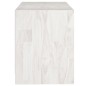 vidaXL Mueble de TV madera maciza de pino blanco 104x33x41 cm 