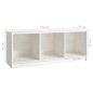 vidaXL Mueble de TV madera maciza de pino blanco 104x33x41 cm 