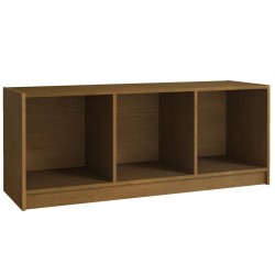 vidaXL Mueble de TV de madera maciza pino marrón miel 104x33x41 cm