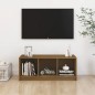 vidaXL Mueble de TV de madera maciza pino marrón miel 104x33x41 cm vidaXL Mueble de TV de madera maciza pino marrón miel 104x33x41 cm